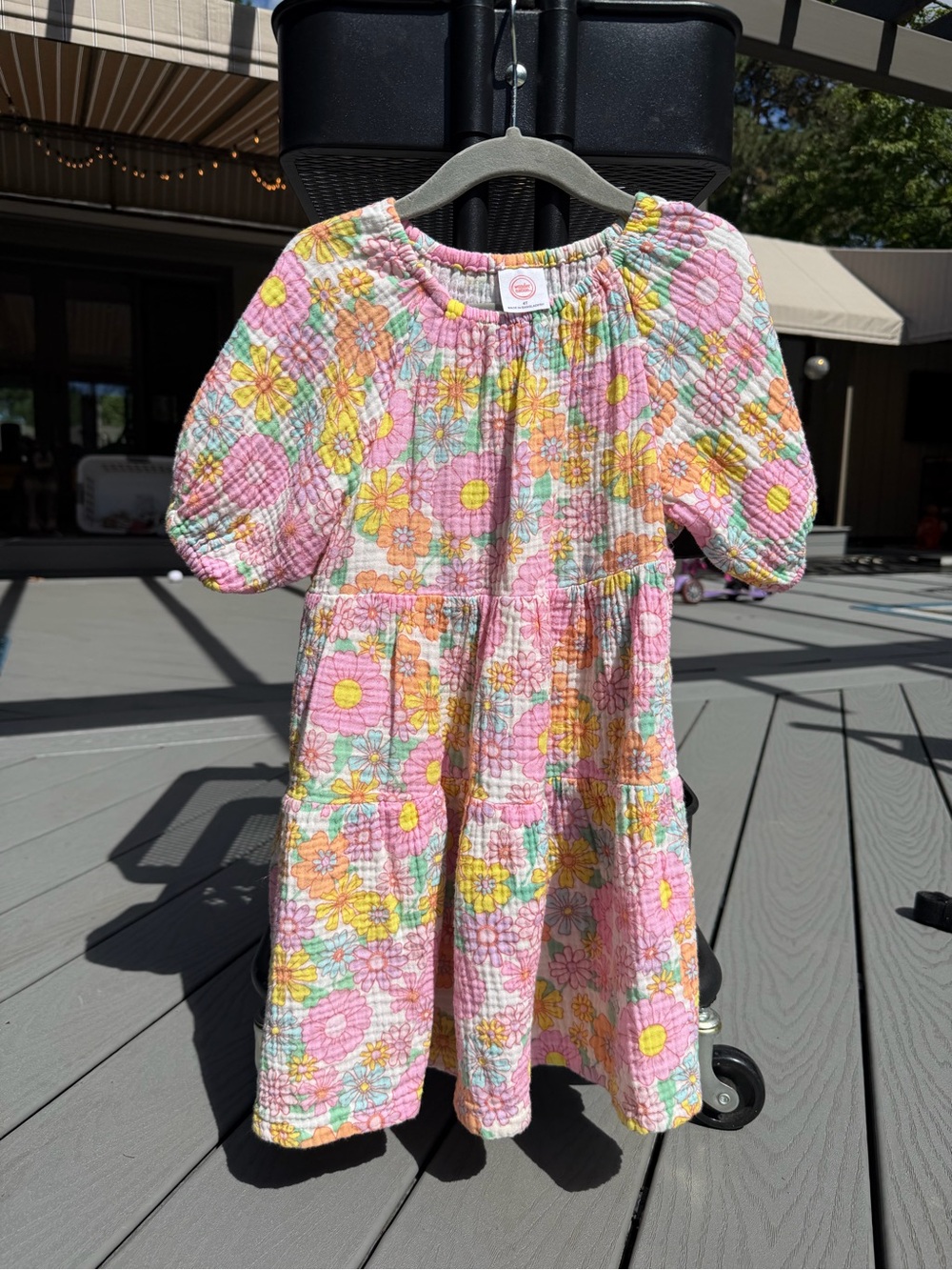 Girls Floral Dress Pink & Multicolor Like New size 4t